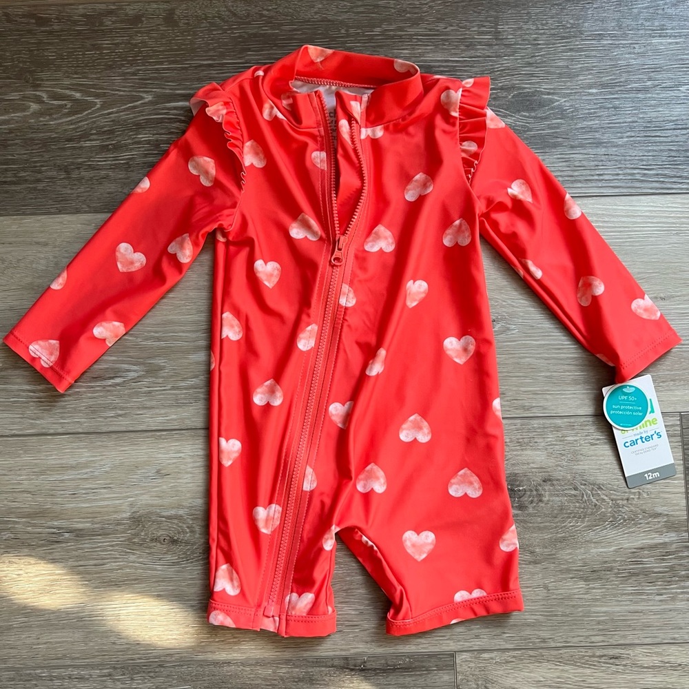 Brand New baby girl 12 months one piece swimsuit